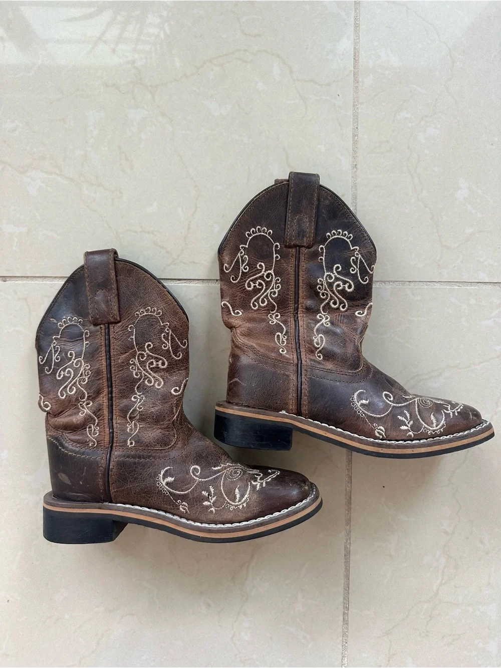 Smoky Mountain Girls Marilyn Brown Waxed Distressed Western Boots 11R